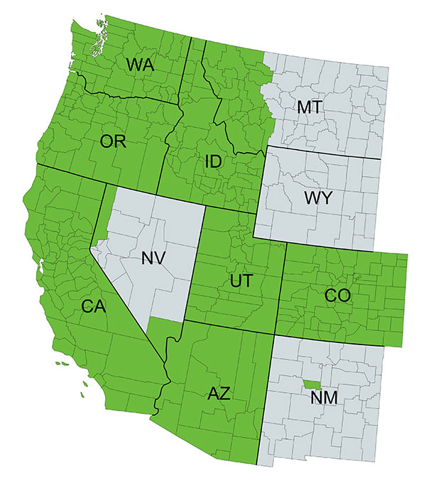 Warranty Territory Map